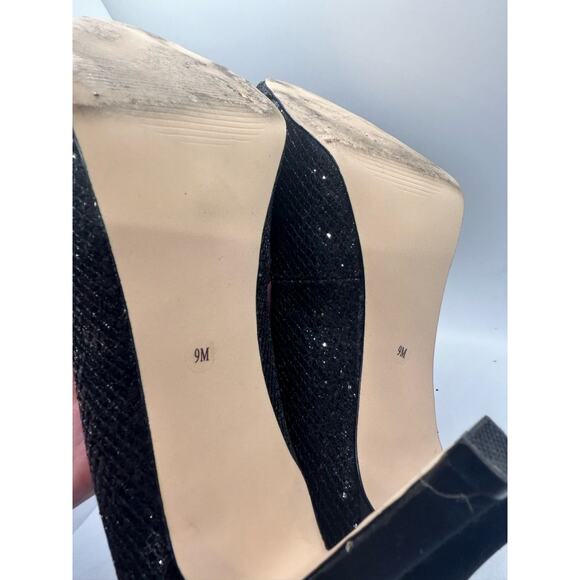 Alfani Black Sparkle Heels Women Size 9M Heels Party Prom Dance Stilleto - Picture 8 of 8